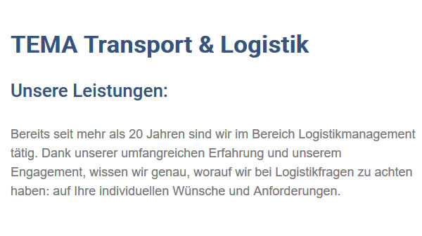 Logistikmanagement für 72361 Hausen (Tann)