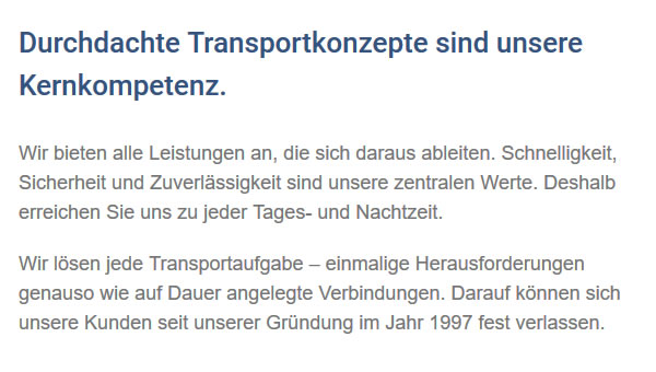 Transportaufgaben für  Kolbingen